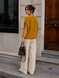 Stylish cotton sleeveless jacket. Mustard 42-46
