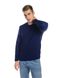 Warm jumper with elbow pads. Color: Dark blue