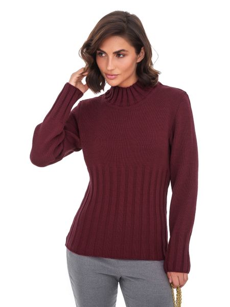 Women's jumper with a high elastic band. Color: Burgundy