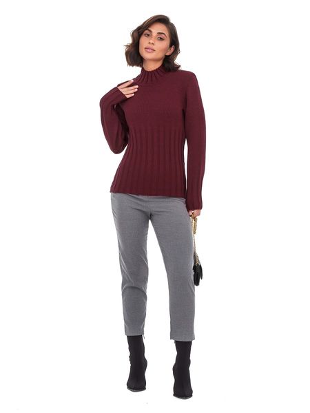 Women's jumper with a high elastic band. Color: Burgundy