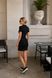 Short sleeve cotton dress. Black 40-44