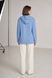 Cotton cardigan with a hood. Light blue 42-46