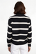 Contrast stripe cardigan. Black. 42-46