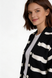 Contrast stripe cardigan. Black. 42-46