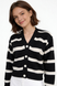 Contrast stripe cardigan. Black. 42-46