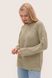 Women's eco-sweater with holes. Color: Olive