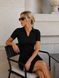Short sleeve cotton dress. Black 40-44