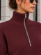 Zip-neck sweater. Burgundy 42-44