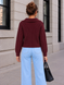 Zip-neck sweater. Burgundy 42-44