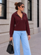 Zip-neck sweater. Burgundy 42-44