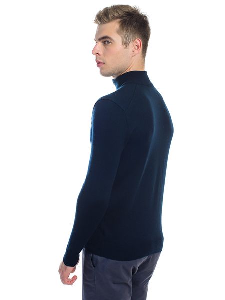 High collar zip jumper. Color: Dark blue