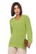 Women's cotton V-neck sweater. Color: Light green