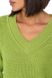 Women's cotton V-neck sweater. Color: Light green