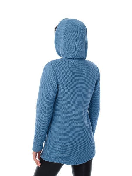 Cropped knit cardigan. Color: Jeans