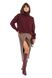 Oversized Mock Neck sweater. Color: Burgundy