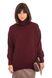 Oversized Mock Neck sweater. Color: Burgundy