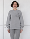 Sweater with volumetric floral details. Gray 42-46