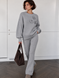 Sweater with volumetric floral details. Gray 42-46