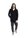 Knitted cardigan with a hood. Color: Black