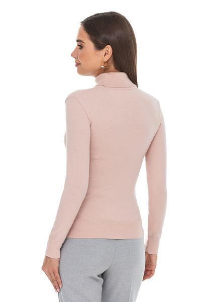 Women's cashmere and viscose turtleneck. Color: Powder