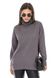 Oversized Mock Neck sweater. Color: Gray.