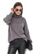 Oversized Mock Neck sweater. Color: Gray.