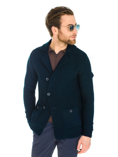 Knitted jacket. Color: Dark blue