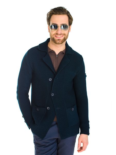 Knitted jacket. Color: Dark blue