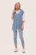 Long women's eco-vest. Color: Light blue