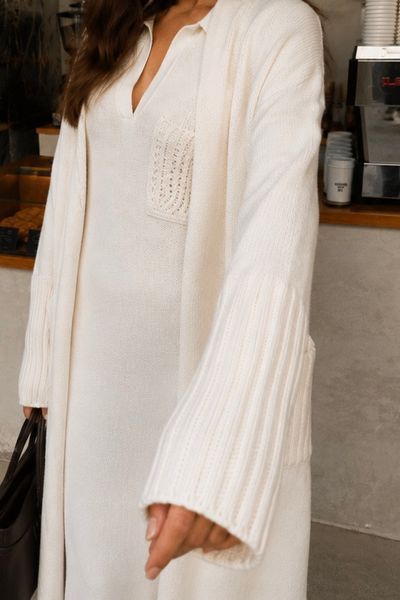 Riviera Cardigan. Milk 42-46