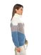 Трехцветный объемный свитер “oversize”. Цвет: Джинс 443 фото 5