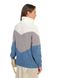 Трьохкольоровий об'ємний светр “oversize”. Колір: Джинс 443 фото 6