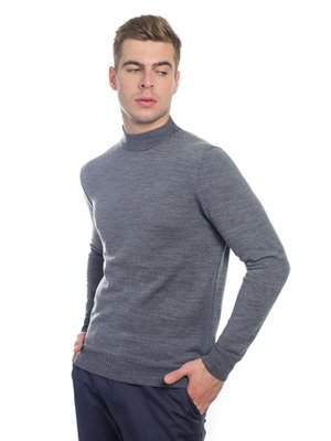 Мужской свитер с воротником "стойка". Цвет: Серый 212 фото