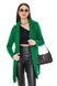 Women's long cardigan. Color: Green