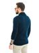 Warm male cardigan. Color: Dark blue