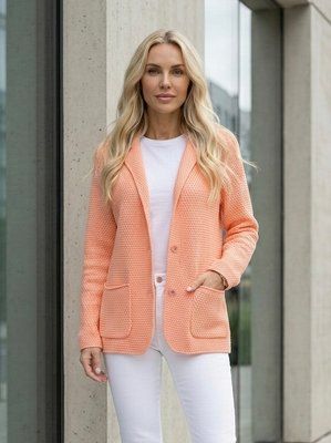 Women's jacket "rice" knit. Peach 40-42