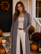 &ldquo;Midi&rdquo; cardigan. Gray 42-46