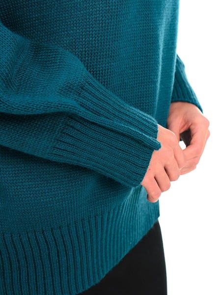 Вільний жіночий светр. Колір: Морська хвиля 435 фото