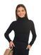 Warm and soft women's turtleneck with elastane. Color: Black