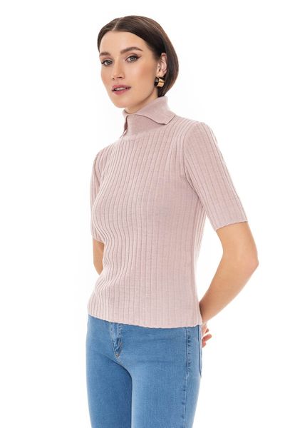 Women's turtleneck sweater "American". Color: Powder