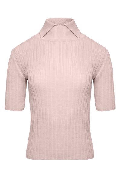 Women's turtleneck sweater "American". Color: Powder