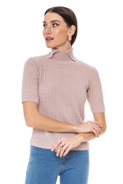 Women's turtleneck sweater "American". Color: Powder