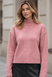Loose sweater with mock turtleneck collar. Pink 42-44