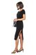 Loose knitted dress with boat neckline. Color: Black