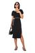 Loose knitted dress with boat neckline. Color: Black