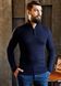 Men's elastic zip-up sweater. Color: Dark blue