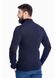 Men's elastic zip-up sweater. Color: Dark blue