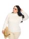 Жіночий м'який светр з стійкою коміром. Колір: Молоко 4414 фото 1