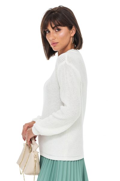 Cotton women's sweater. Color: Milk