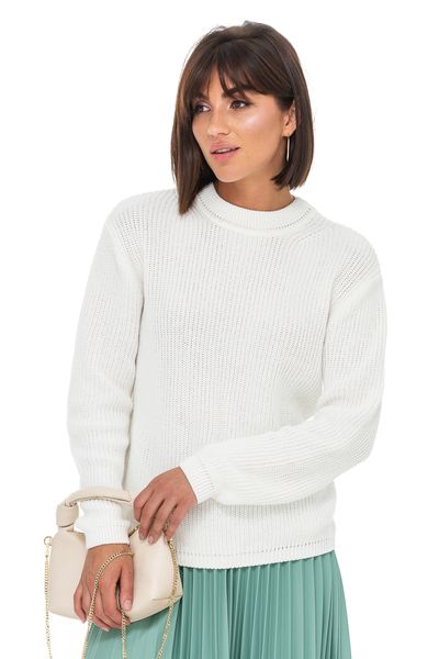 Cotton women's sweater. Color: Milk